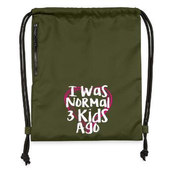J'avais normalement 3 enfants il y a - Sac à cordon en polyester recyclé - military green - Devant