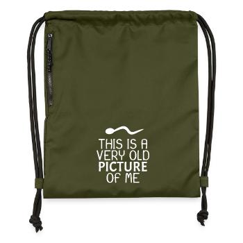 Sperm saying funny - Gymsac made from recycled material - military green - Front