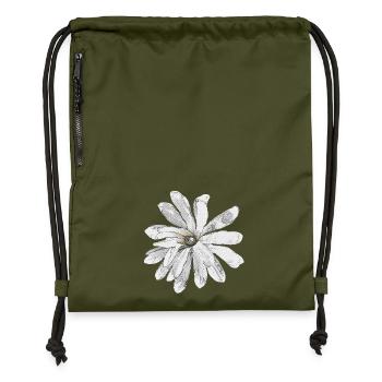 schöne Blumenmotive, Sternmagnolie, frühlingskleid - Turnbeutel aus Recycling-Material - military Green - Vorne