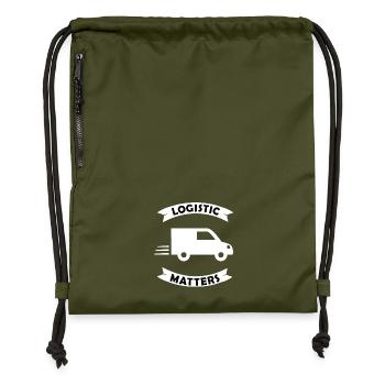 Logistique et transport - Sac à cordon en polyester recyclé - military green - Devant