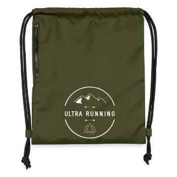 Ultra Running - Gymsac made from recycled material - military green - Front