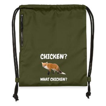 Fox chickens - Gymsac made from recycled material - military green - Front