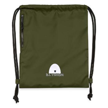 Plisi - Gymsac made from recycled material - military green - Front