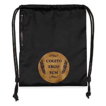 Cogito Ergo Sum - Sac à cordon en polyester recyclé - noir - Devant