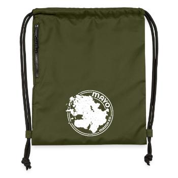 Mayo Ireland Map | County Outline Stamp - Gymsac made from recycled material - military green - Front