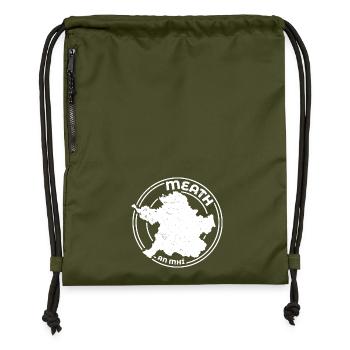 Meath Ireland Map | County Outline Stamp - Gymsac made from recycled material - military green - Front