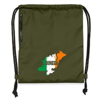 Donegal Ireland Flag | County Outline Map - Gymsac made from recycled material - military green - Front