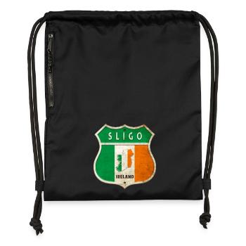 Sligo Ireland Coat of Arms Flags Design - Gymsac made from recycled material - black - Front