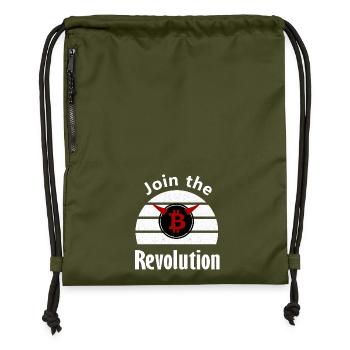 La pièce révolutionnaire - Sac à cordon en polyester recyclé - military green - Devant