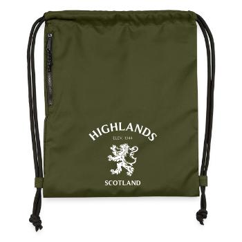 HIGHLANDS Schottland Scotland - Turnbeutel aus Recycling-Material - military Green - Vorne