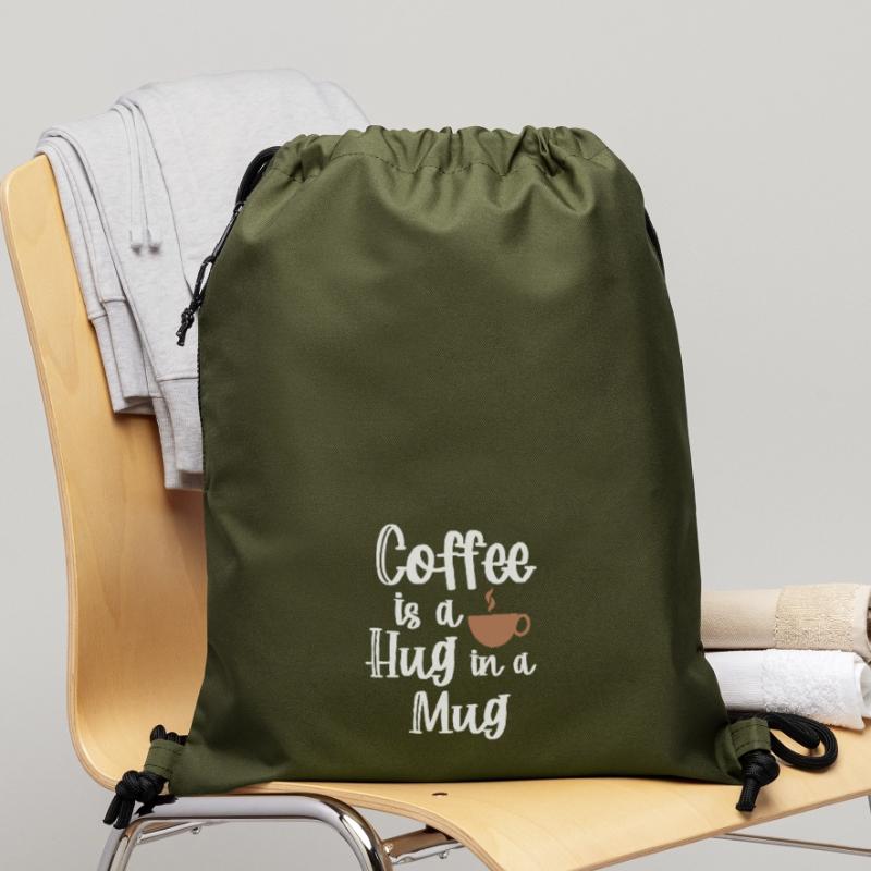 Caffeine Coffee Statement Coffee Cup Coffee Drinker Gymsac made from recycled material