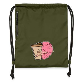 Kaffee Trinken Kaffeeliebhaber Kaffeetrinker - Turnbeutel aus Recycling-Material - military Green - Vorne