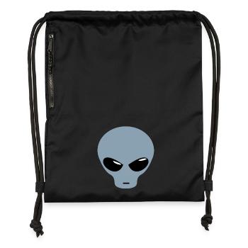 Alien design - Gymsac made from recycled material - black - Front