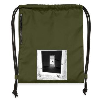 Fenster Nordspanien - Turnbeutel aus Recycling-Material - military Green - Vorne