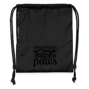 Citation de chien - Sac à cordon en polyester recyclé - noir - Devant