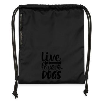 Citation de chien - Sac à cordon en polyester recyclé - noir - Devant
