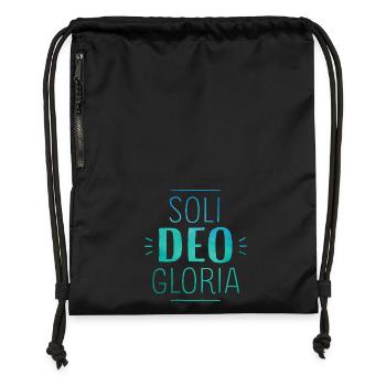 Soli Deo Gloria - Gymsac made from recycled material - black - Front