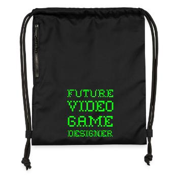 Future Video Game Designer Informatiker Computer - Turnbeutel aus Recycling-Material - Schwarz - Vorne