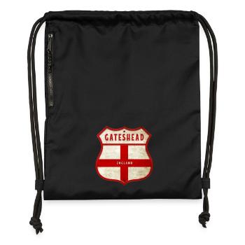 Gateshead England Wappen - Turnbeutel aus Recycling-Material - Schwarz - Vorne