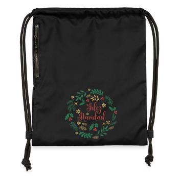 playera feliz navidad camiseta merry christmas - Gymsac made from recycled material - black - Front