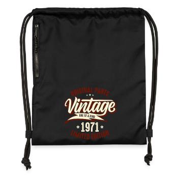 Vintage 1971 Limited Edition - Gymsac made from recycled material - black - Front