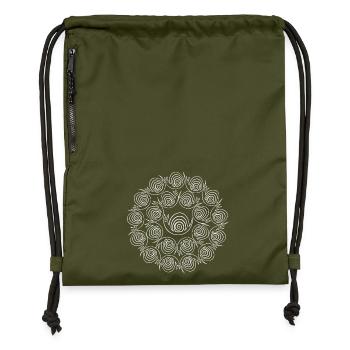 Screw circles - Gymsac made from recycled material - military green - Front