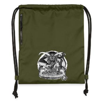 Cuisinier, cuisinier, chef de l’enfer - Sac à cordon en polyester recyclé - military green - Devant