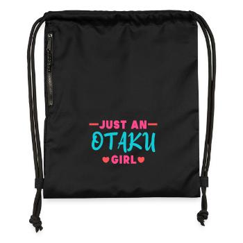 Pop Culture Japan Anime Manga Heart Statement - Sac à cordon en polyester recyclé - noir - Devant
