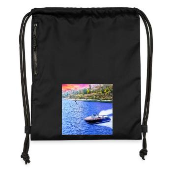 natural view - Gymsac made from recycled material - black - Front