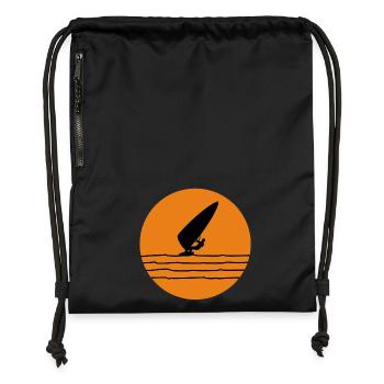 Windsurfing - Gymsac made from recycled material - black - Front