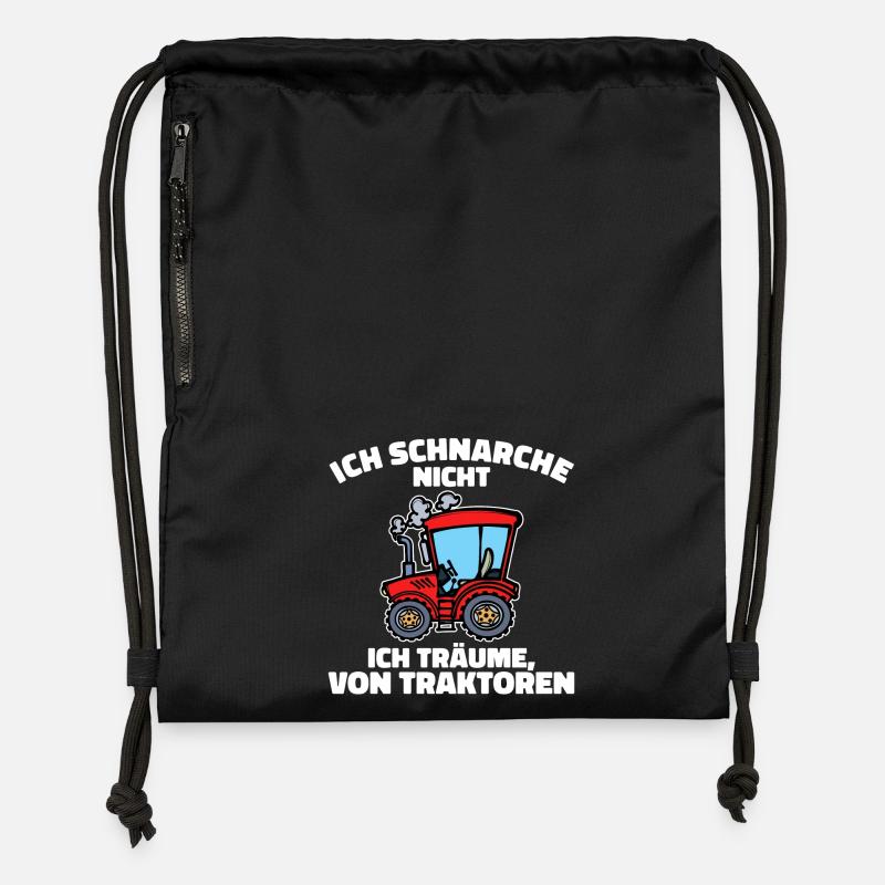 Biobauer Kraftfahrzeug Schlepper Traktor Statement - Turnbeutel aus Recycling-Material - Schwarz