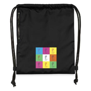 Conception du microphone - Sac à cordon en polyester recyclé - noir - Devant