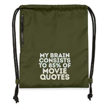 Dvd Evening Movie Night Statement Cinema Night Movies - Gymsac made from recycled material - military green - Front
