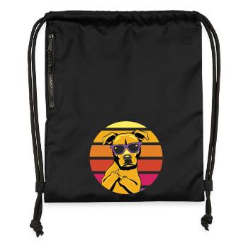 Sunhound Retro Shade - Gymsac made from recycled material - black - Front