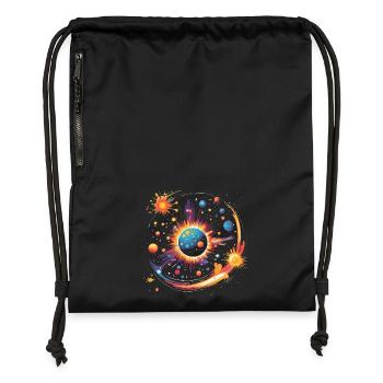 Big Bang - Sac à cordon en polyester recyclé - noir - Devant
