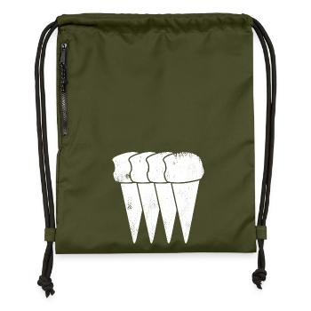Cornets de crème glacée - Sac à cordon en polyester recyclé - military green - Devant