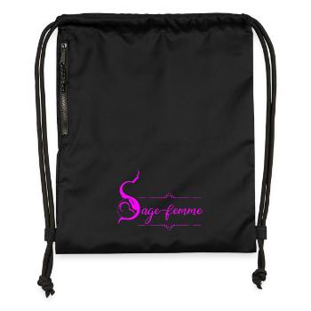 Midwife - Gymsac made from recycled material - black - Front