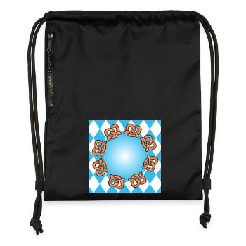 VOLKSFEST DEUTSCHLAND BAYERN BRETZEL BREZEL - Gymsac made from recycled material - black - Front