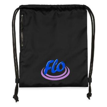 Flo - Sac à cordon en polyester recyclé - noir - Devant