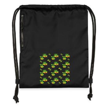 Delicious Mangoes - Pattern - Gymsac made from recycled material - black - Front
