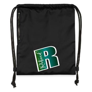 FAREWELL JOB - RETIREMENT RETIRED - Gymsac made from recycled material - black - Front