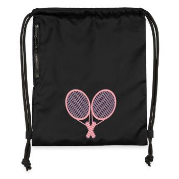 TENNIS RACKETS - TENNIS COUPLES - Gymsac made from recycled material - black - Front