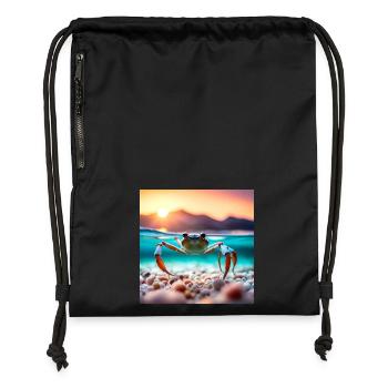 Underwater Crab - Gymsac made from recycled material - black - Front