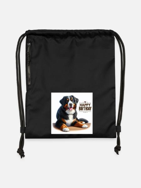 Berner Sennenhund - Turnbeutel aus Recycling-Material - Schwarz