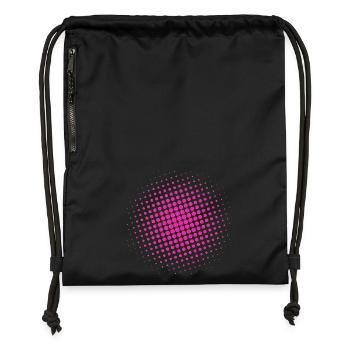 Grille rouge - Sac à cordon en polyester recyclé - noir - Devant