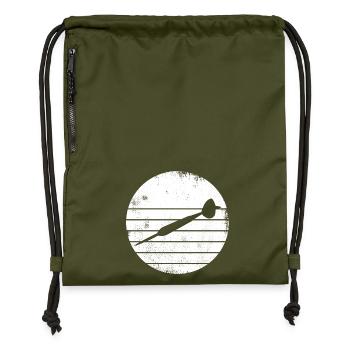 Dart Sketch - Gymsac made from recycled material - military green - Front
