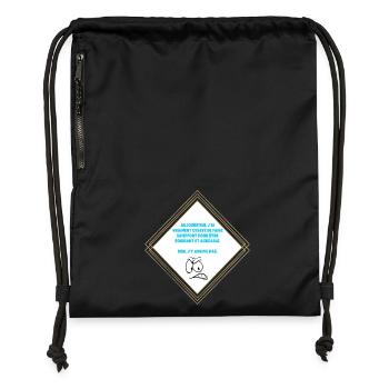 J'y arrive pas - Sac à cordon en polyester recyclé - noir - Devant
