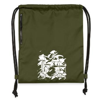 Percussion - Gymsac made from recycled material - military green - Front