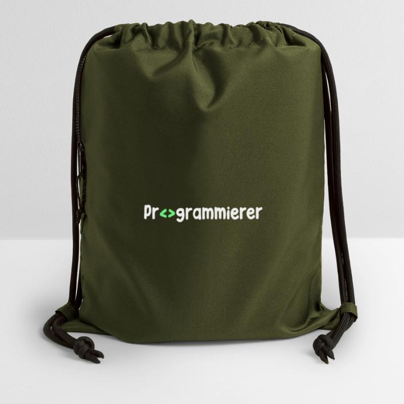 Programmeur, Geek, Script, Code, Nerd Sac à cordon en polyester recyclé