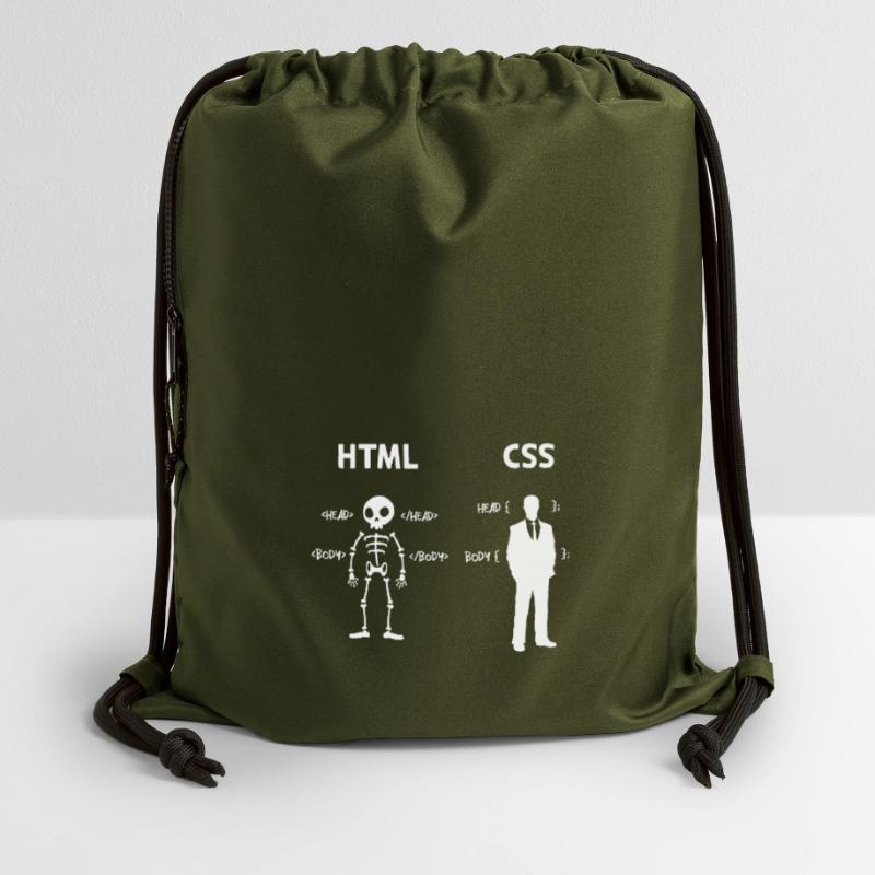 Code Css C++ Php Java Développeur Code Scripting Sac à cordon en polyester recyclé